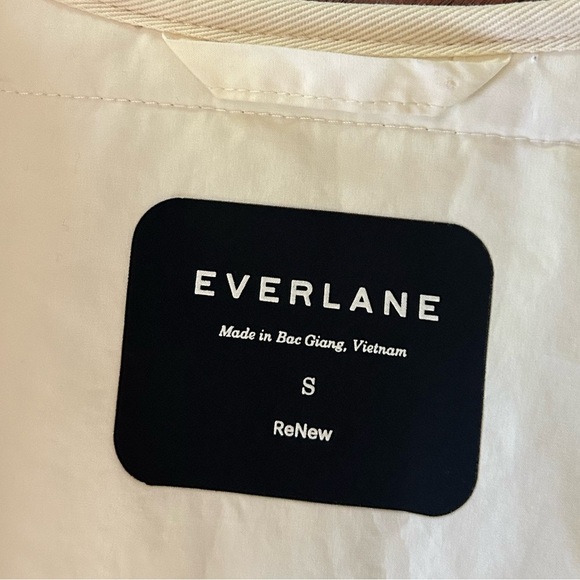 Everlane The ReNew Quilted Cotton Liner Puffer Jacket White cotton sz S like new - Picture 8 of 16
